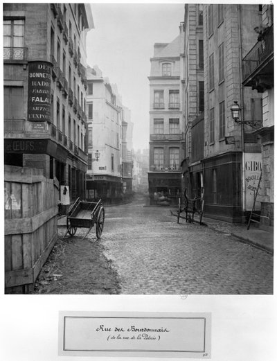 Rue des Bourdonnais (depuis la rue de la Poterie) Paris 1858-78 - Charles Marville